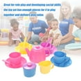 thumbnail image 4 of Portable Tea Set with Carrycase Pastel Colours Plastics Toys for Children Kids, 4 of 8
