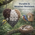 thumbnail image 2 of Alpaca Bird Nesting Heart, Handmade Fiber Bird Nesting Heart, Refillable Birds Haven, Winter Fowl Gifts Animal Hummingbirds Lovers Home Garden Yard, 2 of 7