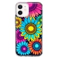 thumbnail image 1 of MUNDAZE Apple iPhone 12 Mini Vintage Colorful Abstract Sunflowers Floral Double Layer Phone Case Cover, 1 of 5