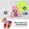 thumbnail image 2 of Zukuco LED Beanie Hat with Light, USB Rechargeable Knit Headlight Cap, Warm Winter Gifts for Men Women Outdoor Hiking, Camping, 2 of 7