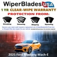 thumbnail image 2 of 2025 Ford Mustang Mach-E Beam Wiper Blades Wipers w/1yr Warranty (Set of 3) w/Rear Wiper (WiperBladesUSA), 2 of 5