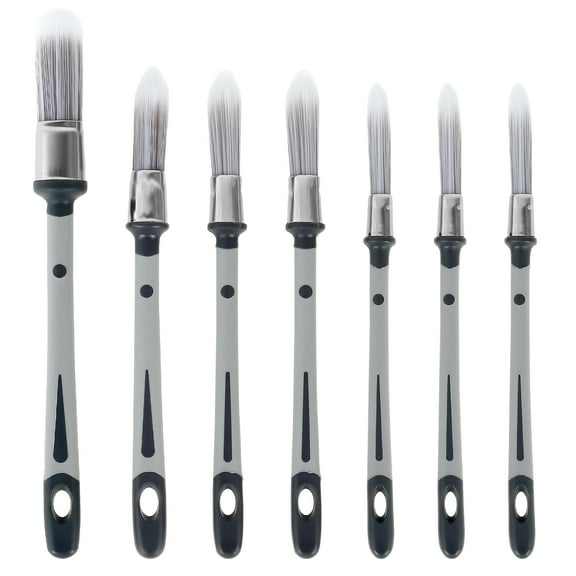 NUAHRHY 7Pcs Small Paint Brushes Trim Paint Brush Edge Painting Tool 0.45 Inch 0.6 Inch 0.75 Inch 0.8 Inch Trim Painting Tool Multi Purpose Small Paint Brushes for Painting Detail Areas Windows