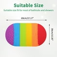 thumbnail image 5 of Unique Bargains Bath Mat Silicone Non Slip Bathtub Mat Bath Mats for Bathroom Machine Washable Shower Mat with Suction Cups Pressable Bubble Dark Rainbow Color, 5 of 7