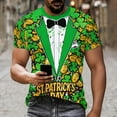 thumbnail image 3 of Ounisa Funny World Women's Holiday Tuxedo T-Shirts Graphic Short Sleeve Novelty Party Costume Top, 3 of 7
