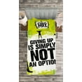 thumbnail image 3 of Ambesonne Fitness Quilted Bedspread Set 2 Pcs, Muscular Champion Man, Twin Size, Apple Green Black White, 3 of 3