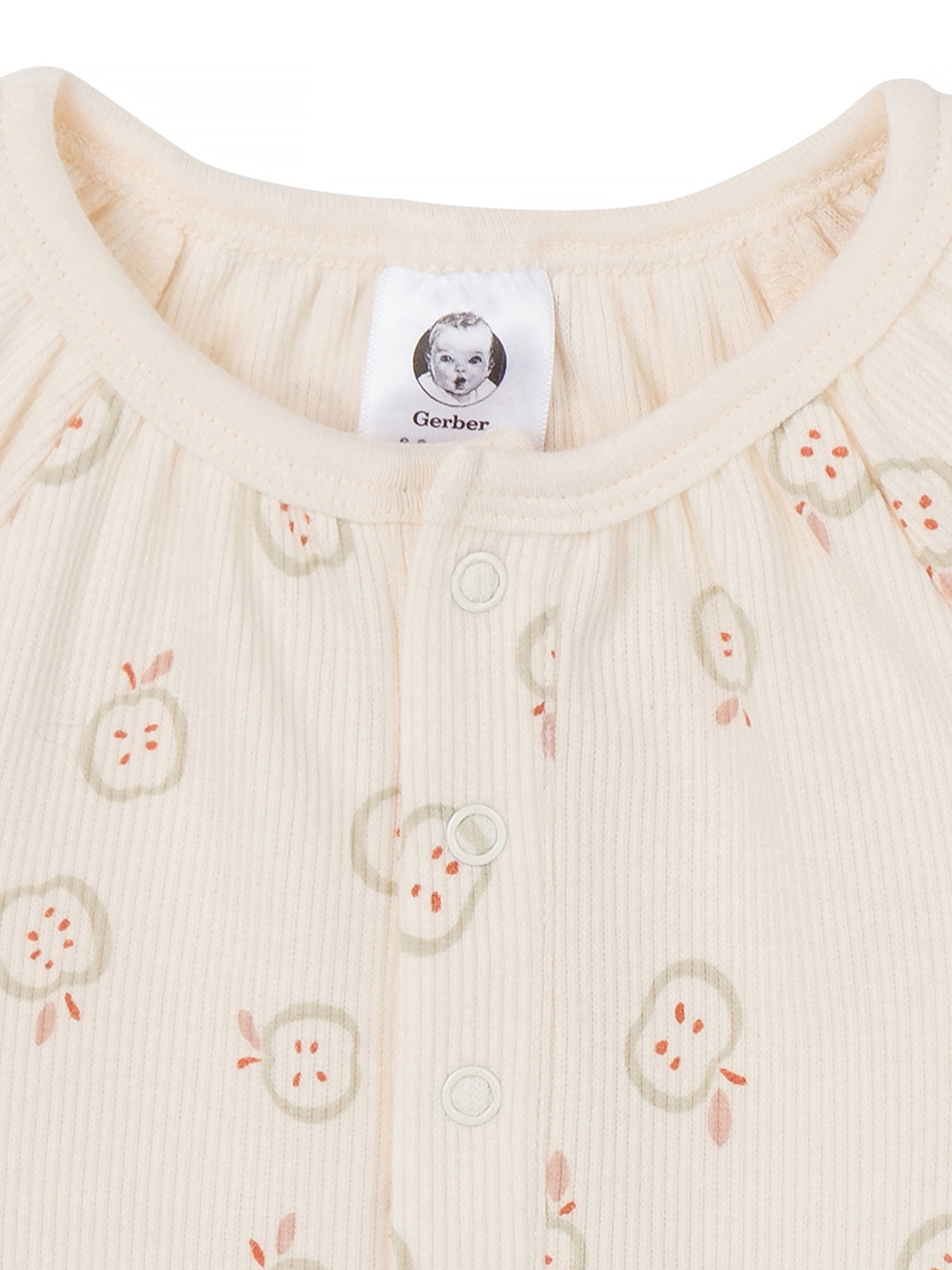 Gerber Baby Girl Ruffled Sleeves Dress, Sizes 0/3 Months - 24 Months