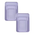 thumbnail image 1 of Oleegame 2PC Picnic Trays For Food Birch Multi Use Large Capacity Serving Tray Plastic Practical Food Grade Storage Tray For Home Anti Deformed Shockproof A, 1 of 8