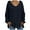 Black, variant on Women's Oversized Crewneck Sweater Batwing Puff Long Sleeve Cable Slouchy Pullover Jumper Tops