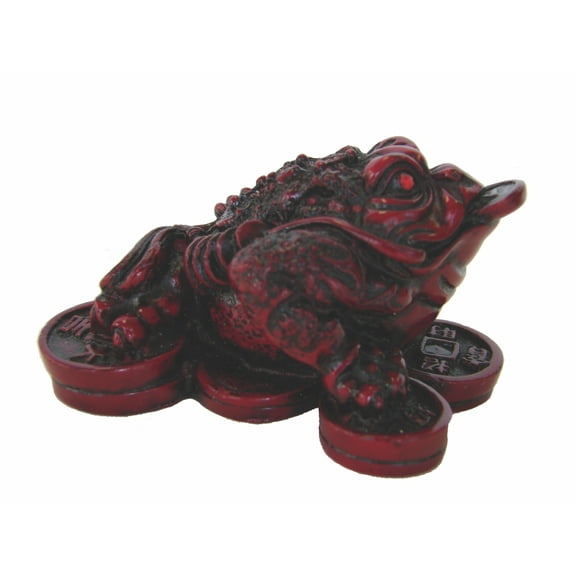 Red Money Frog on Coins