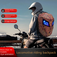 thumbnail image 3 of Knight Design Motorcycle Backpacks Led Luminous Shell Helmet Waterproof Motorbike Riding Backpack Female Bag Men's Bag F1, 3 of 5