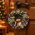 thumbnail image 2 of DIY Christmas Wreath Kit with LED Lights, Light-Up Pearl Painting Kit, Diamond Art Wreath for Adults, Beaded Christmas Wreath Ornament for Door & Wall, 7.9" × 7.9", Akmoler, 2 of 6