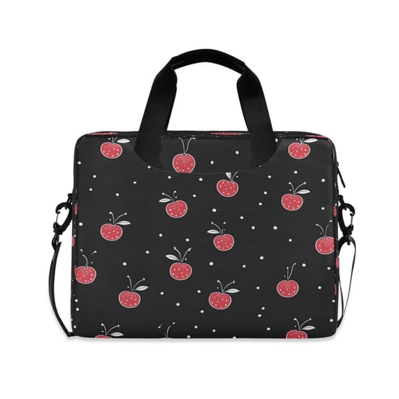 16inch Laptop Briefcase, Business Laptop Bag with Detachable Strap & Padded Compartment, Water-Resistant Polyester,Cherry