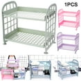 thumbnail image 3 of AMERTEER 2-Tier Assembled Storage Shelf Plastic Seasoning Storage Rack Countertop Shelf for Kitchen Desk Countertop Organizer New, 3 of 10