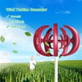 Leyfeng Wind Turbine 12V 1200W 5 Blades Wind Generator with Charger Controller, Minitype Lantern Wind Turbine Generator Kit Clear Energy Windmill for Home Highways Boats
