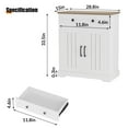 thumbnail image 2 of Luku 29”W Floor Cabinet, Modern Kitchen Buffet Cabinet with Storage, Drawers, 2 Doors, Coffee Bar Sideboard for Living Room, Dining Room, Bathroom, 2 of 6