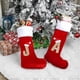 thumbnail image 4 of VEYLIN Christmas Stockings with Letters, 20 Inch Plush Christmas Stockings Large Embroidered Stockings & Holders for Kids/Adult Red Letter(A), 4 of 5