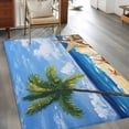 thumbnail image 3 of 3'x5' Area Rugs, Summer Palm Tree Indoor Outdoor Area Rug for Living Room Bedroom, Beach Ocean Coastal Starfish Shells Washable Bathroom Rugs Kitchen Floor Carpet Mats Home Decor Aesthetic, 3 of 8