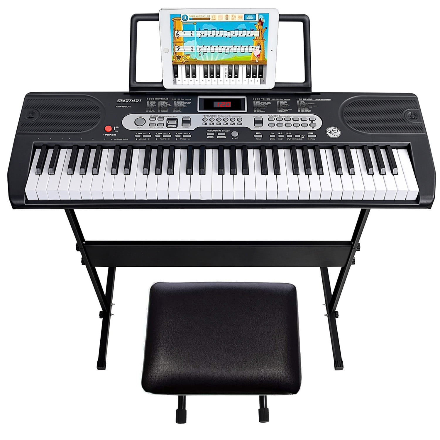 61 Key Musical Keyboard Electronic Digital Piano Adults Beginner Musical Toys 