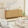 thumbnail image 1 of Freestanding Wooden Sideboard Cabinet – Buffet Storage with Fluted Doors and Adjustable Shelf, Multi-Use Storage for Dining Room, Kitchen, or Coffee Bar, 1 of 7