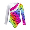 thumbnail image 1 of DPOIS Kids Girls One Piece Long Sleeve Shiny Athletic Leotard, 1 of 4