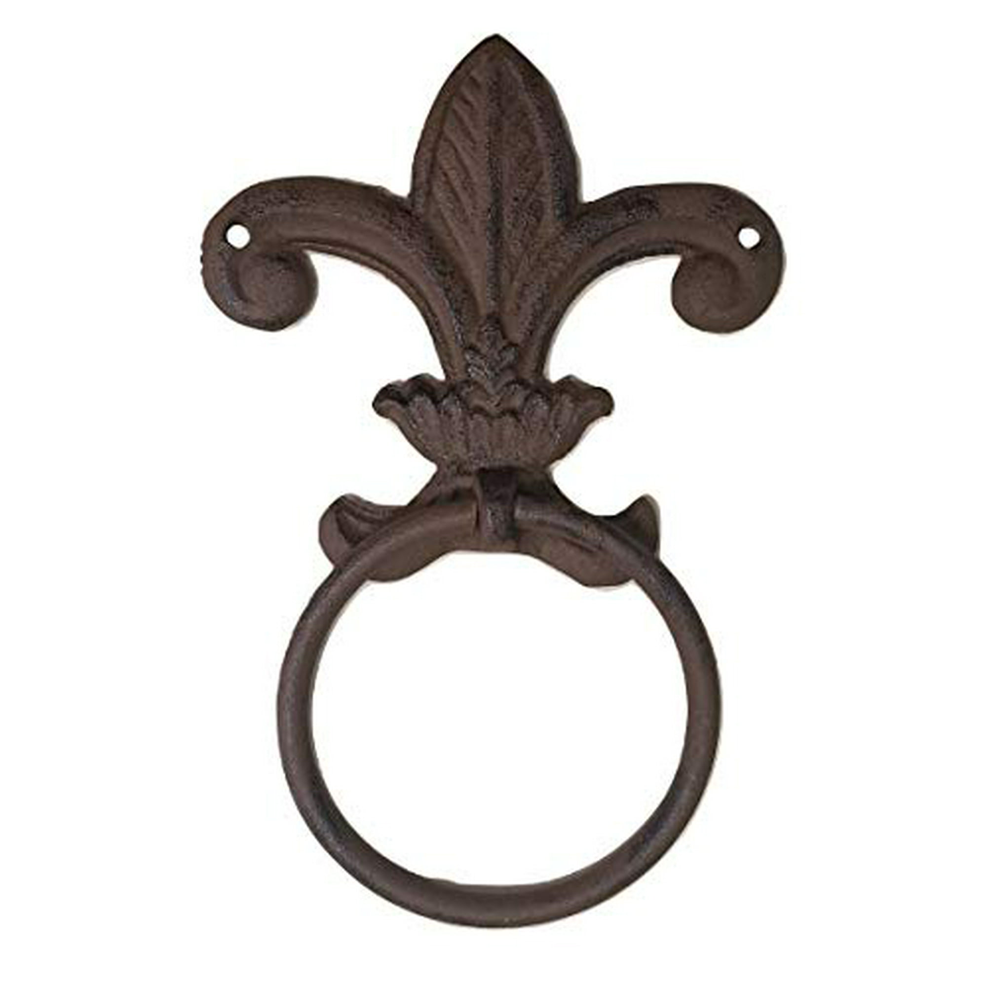 4 Cast Iron Fleur De Lis Hand Towel Ring Walmart