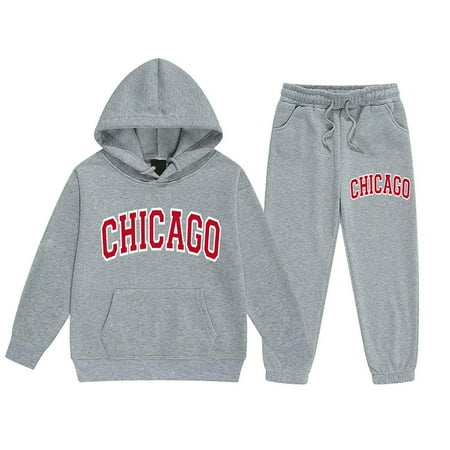 

WEAIXIMIUNG 2025 New Year Girls clothes Set - Letter Printing Girls Pullover Hoodie & Girls Loose Pants - Outfit for Toddler Girls 11 150