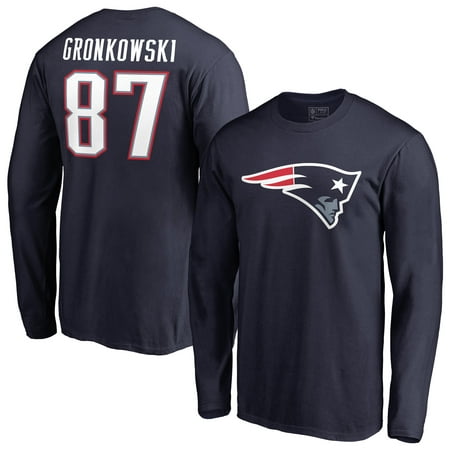 Rob Gronkowski New England Patriots NFL Pro Line by Fanatics Branded Player Icon Name & Number Long Sleeve T-Shirt