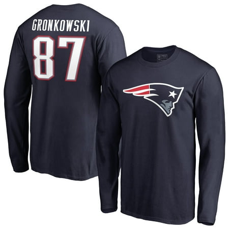 Rob Gronkowski New England Patriots NFL Pro Line by Fanatics Branded Player Icon Name & Number Long Sleeve T-Shirt