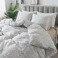 thumbnail image 4 of Duvet Cover Queen - Floral Comforter Cover 3-PC, Soft & Breathable Flower, 4 of 8