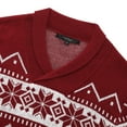 thumbnail image 6 of Yesfashion Men's Christmas Sweaters Holiday Reindeer Snowflakes V Neck Jumpers, 6 of 9