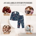 thumbnail image 5 of Goofa Merry Christmas Printed Women’s 2 Piece Pajama Set Super,Pajamas Women's Long Sleeve Sleepwear Soft Button Down Loungewear Pjs Lounge Set Nightwear-Small, 5 of 9