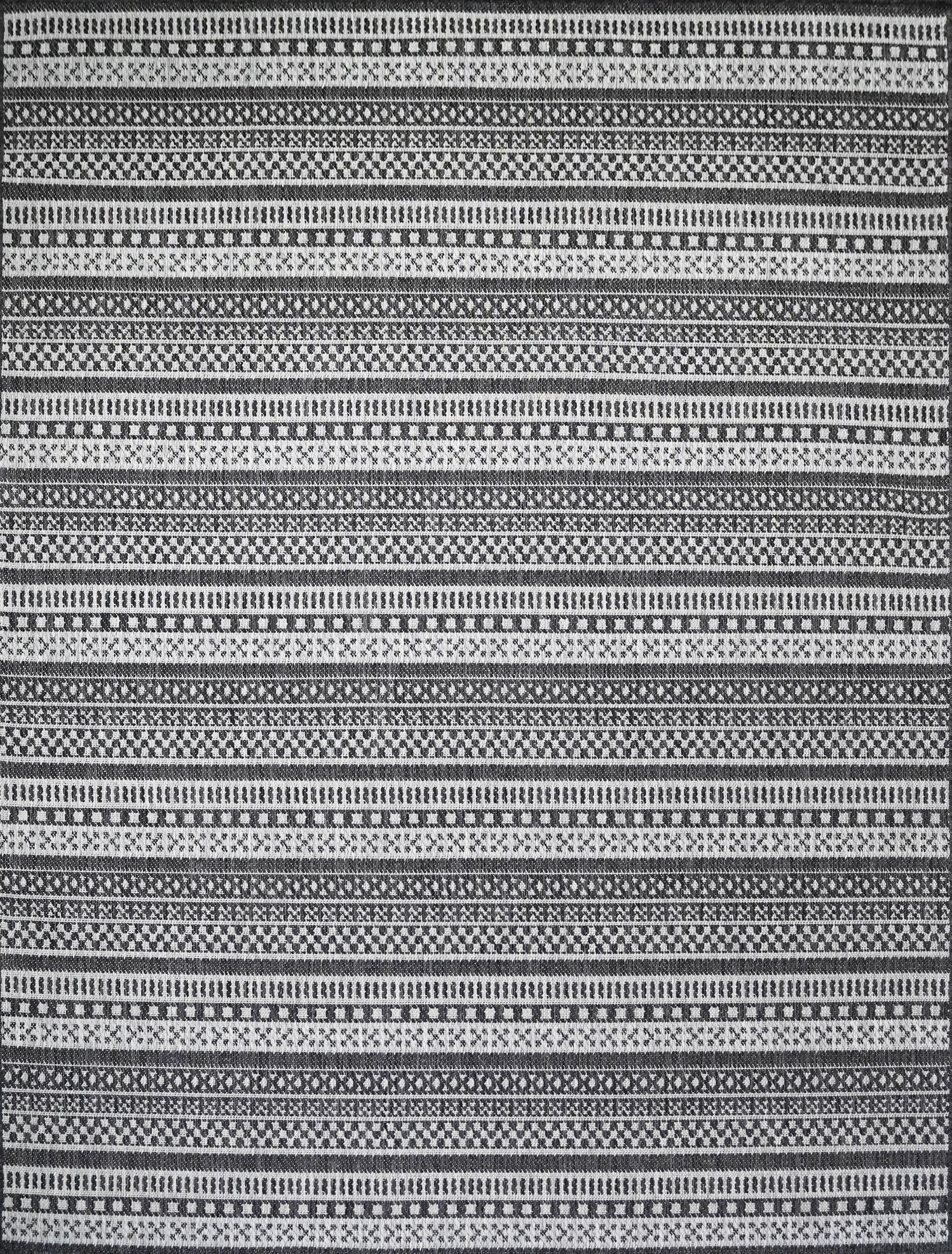 Benissimo Indoor / Outdoor Sisal Area Rug "Stripes" Collection NonSkid