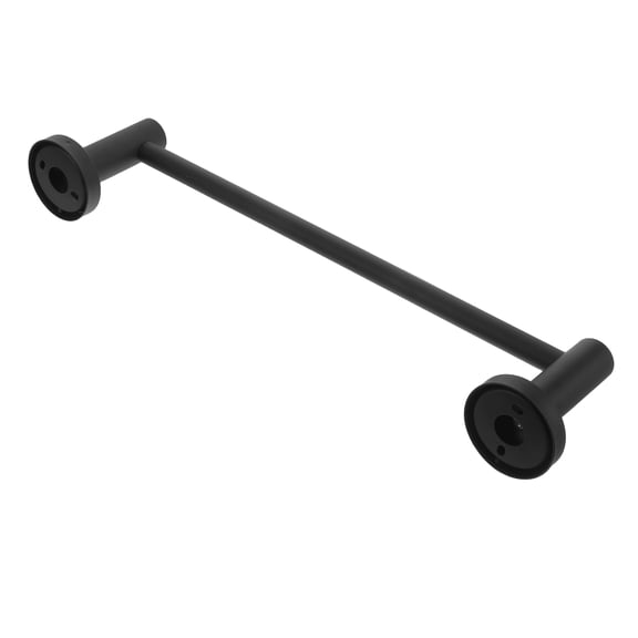 Healifty Black Stainless Steel Wall Mounted Towel Rack Space Saver for Hand Towels and Bathrobes
