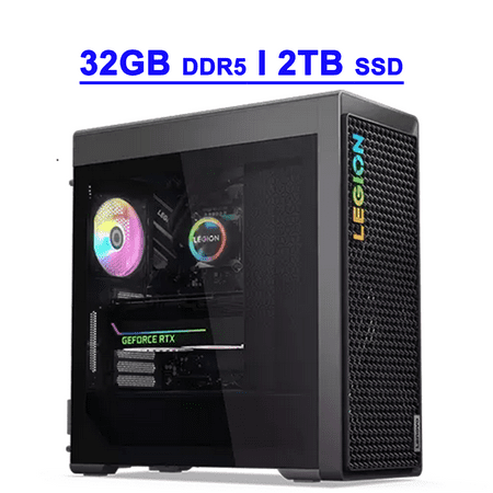 Lenovo Legion Tower 7i Premium Gaming Desktop Intel 24-core i9-14900KF 32GB DDR5 2TB SSD GeForce RTX 4080 Super 16GB Graphic USB-C 360mm Liquid Cooler RGB Light Fan Win11Pro