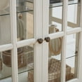 thumbnail image 3 of Vintage Display Cabinet With Glass Doors, Adjustable Glass Shelves, E26 Bulb Included, For Home, Office, 3 Color, 3 of 16