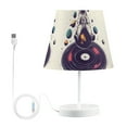 thumbnail image 7 of Yayeee Mini Table Lamp 11.8" Dimmable with Fabric Shade 3 Color Temperatures, Orange Astronaut Planet, 7 of 7