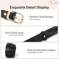 thumbnail image 4 of 2 Pack Women Leather Belt, Fashion Ladies Belt with Pin Buckle for Jeans Pants, 4 of 7