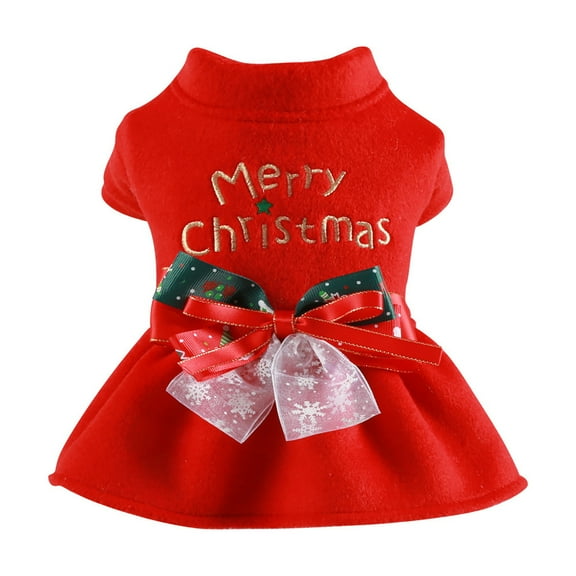Pet Christmas Dress Outfit Chihuahua Sweaters for Dog Thermal Holiday Puppy Dog Warm Sweaters Dress Pet Clothes Dog Clothes for Large Dogs Boy Clothes for Cats Dog Apparel for Small
