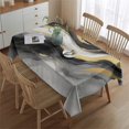 thumbnail image 2 of Black White Gray Gold Marble Pattern Rectangle Tablecloth 60"x84",Waterproof Polyester Rectangle Table Cloth, Wipeable Spillproof Polyester Tablecloth for Dining, Camping, Indoor and Outdoor, 2 of 5