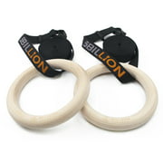 Wooden Gymnastic Rings Olympic Gym Rings Adjustable Straps