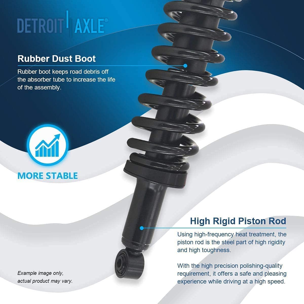Detroit Axle - Strut Shock kits for 4WD 2000 2001 2002 2003 2004 2005 2006 Toyota Tundra Complete 2 Front Struts w/Coil Spring 2 Rear Shock Absorbers 2001-2005 Replacement Ready Struts Assembly