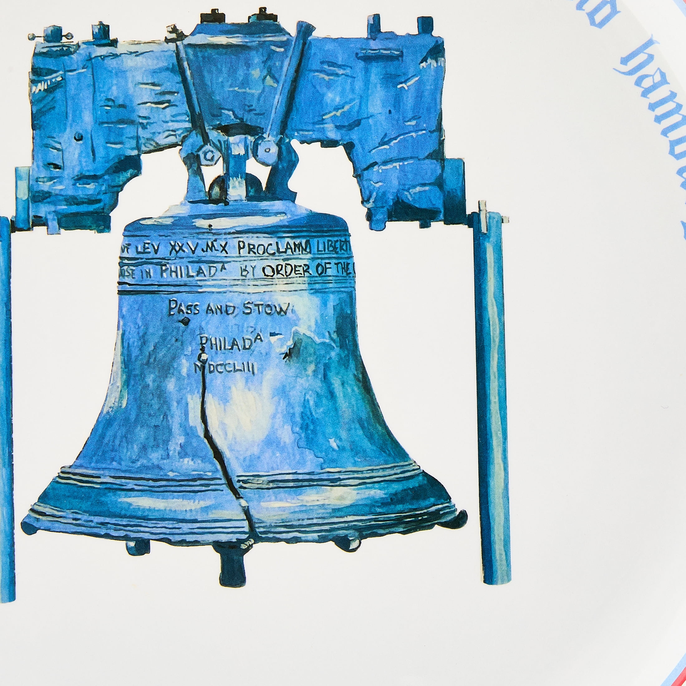 Sheila Bridges Philadelphia Collection Liberty Bell Melamine 14.25" Serving Platter