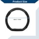 thumbnail image 4 of Cubierta de volante de cuero PU Unique Bargains, protector de volante de ABS de 14.96" patrón de fibra de carbono negro 1Pc, 4 of 6