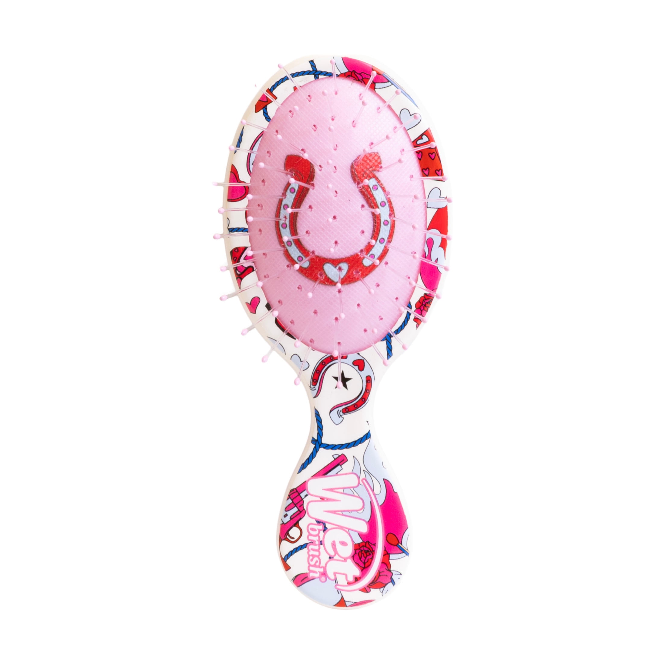 Wet Brush Original Mini Detangler Cowboy Pink Horseshoe, For All Hair Types