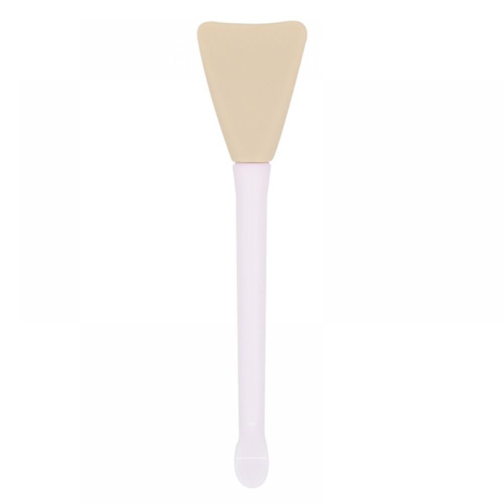 3 Pcs Shovel Shape Silicone Face Mask Brush Applicator for Mud, Clay Mask, DIY, Modeling Mask, Body Lotion, and BB CC Cream - Khaki