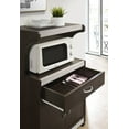thumbnail image 6 of Hodedah Microwave Kitchen Cart, Chocolate - Grey, 6 of 7