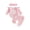 Pink, variant on Cjfdfy Newborn Baby Girls Fall Outfit Long Sleeve Little Sister Letter Embroidery Striped Romper And Pants Headband 3-piece Set Infant Baby Girl Ruffle Ribbed Fall Winter Clothes