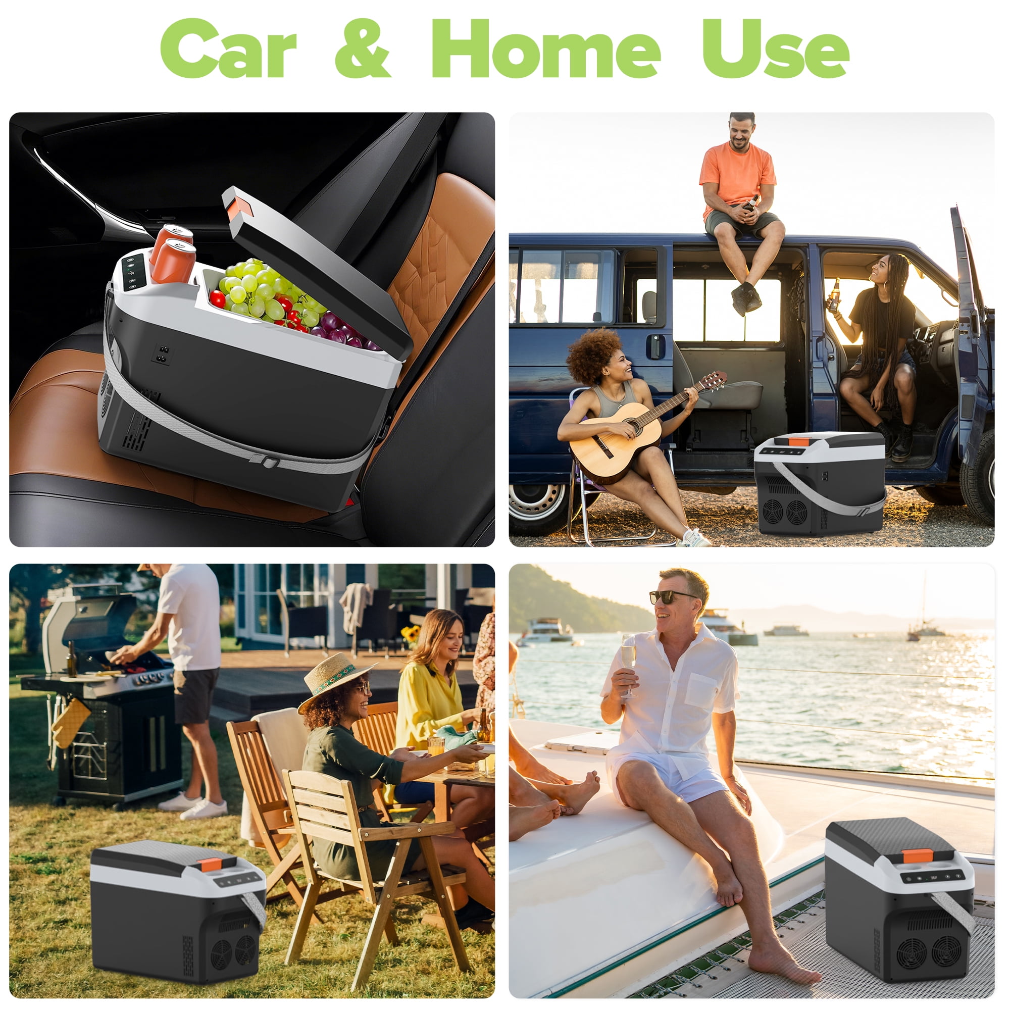 Advwin 23QT Electric Cooler & Warmer, Portable 12V Car Refrigerator Plug-in Coolers for Vehicles, Camping, Travel, RV, Black