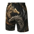 thumbnail image 4 of Logiee Vintage Metal Dragon Print Mens Swim Trunks Quick Dry Board Shorts,Breathable Hawaii Beach Shorts Swimwear Bathing Suits-X-Large, 4 of 6
