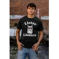 thumbnail image 4 of Llater Losers Nerdy Geeky Cute Llama Plus Size Crewneck Graphic Tee Shirt Brisco Brands 2X, 4 of 5